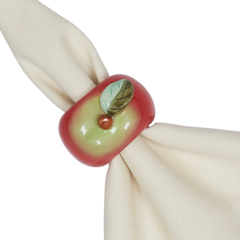 Apple Napkin Rings (Set of 4)