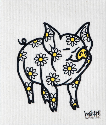 Daisy Pig - Swedish Dishcloth